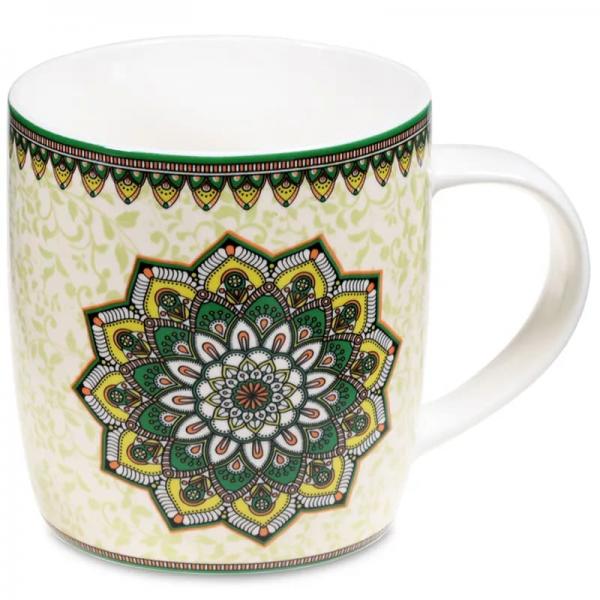 1 BOX Tee-Tasse mit Sieb, Mandala grün